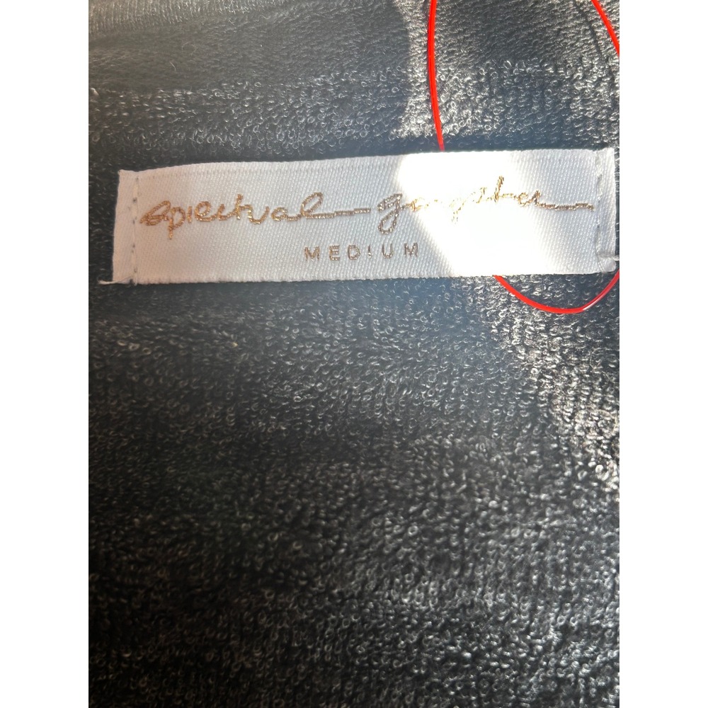 Spiritual Gangster Zip Up Hoodie Charcoal Grey Varsity Stripe Yoga Medium - Picture 5 of 5